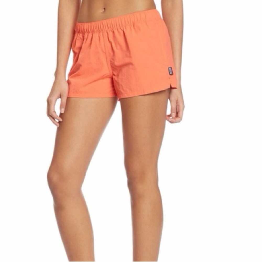 Patagonia Women’s Baggies Orange Athletic Shorts Size XL